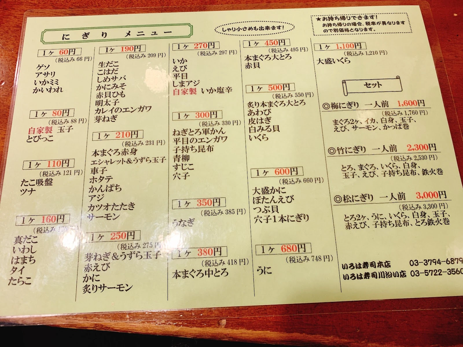 いろは寿司 中目黒目黒川沿い店 メニュー写真 3